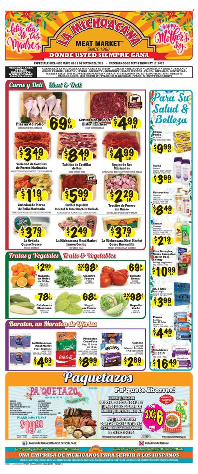 La Michoacana Meat Market (TX) Weekly Ad Flyer May 5 to May 12