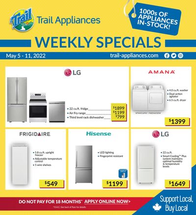 Trail Appliances (AB & SK) Flyer May 5 to 11