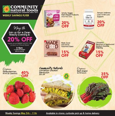 Community Natural Foods Flyer May 5 to 11