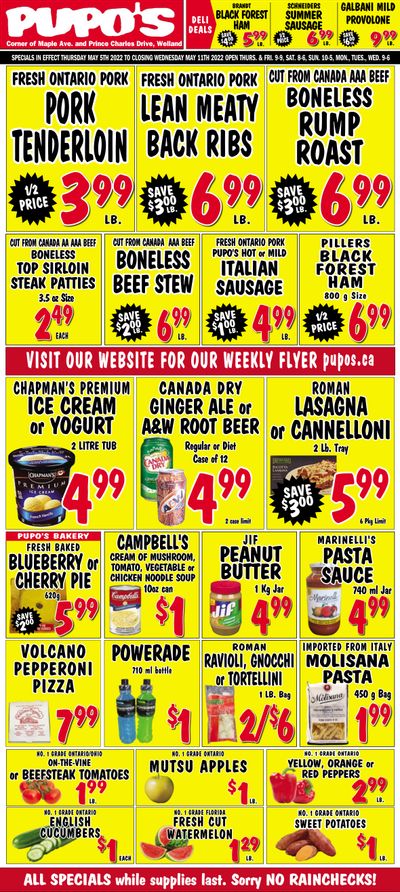 Pupo's Food Market Flyer May 5 to 11