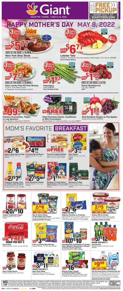 Giant Food (DE, MD, VA) Weekly Ad Flyer May 5 to May 12