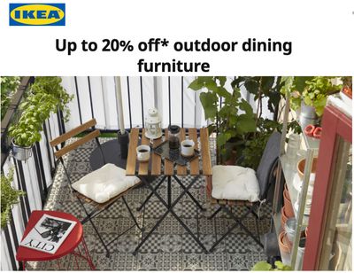 IKEA Canada Online Sale: Save up to 20% off Outdoor Dining Furniture