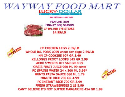 WayWay Food Mart Flyer May 5 to 11