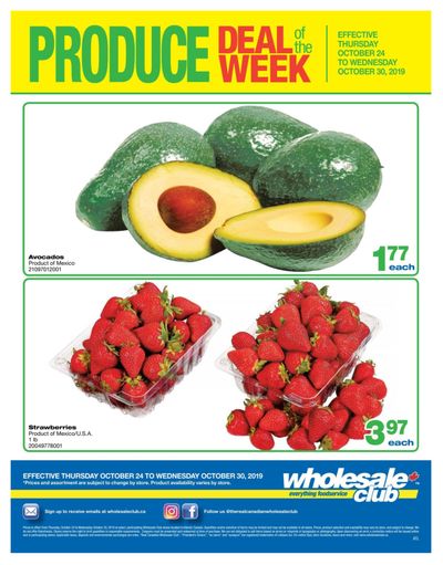 Wholesale Club (Atlantic) Produce Deal of the Week Flyer October 24 to 30