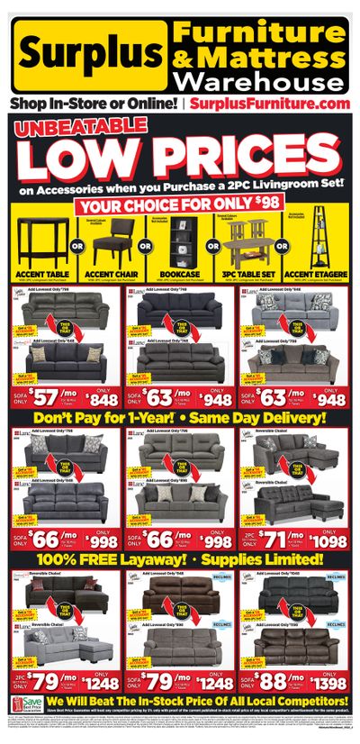 Surplus Furniture & Mattress Warehouse (Thunder Bay) Flyer May 9 to 29