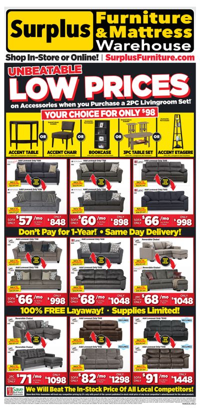 Surplus Furniture & Mattress Warehouse (Lethbridge) Flyer May 9 to 29