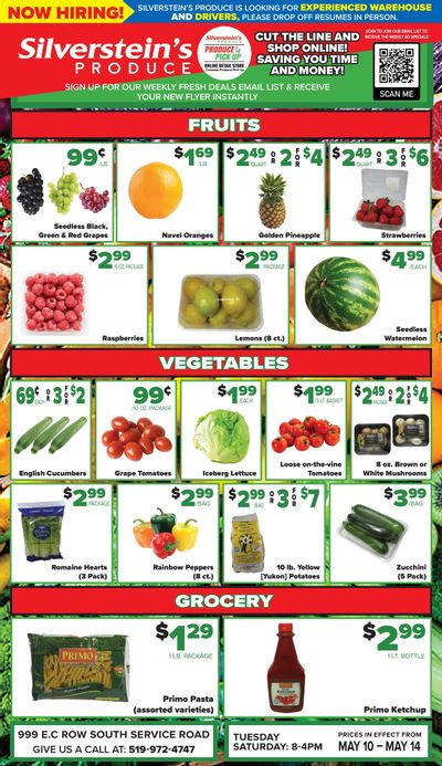 Silverstein's Produce Flyer May 10 to 14