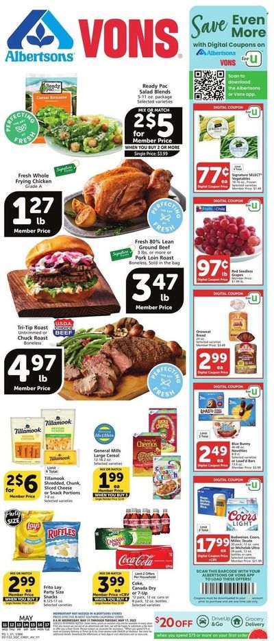 Vons (CA) Weekly Ad Flyer May 11 to May 18