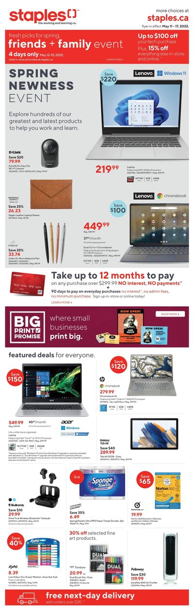 Staples Flyer May 11 to 17