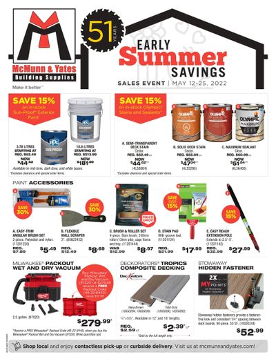 McMunn & Yates Building Supplies Flyer May 12 to 25