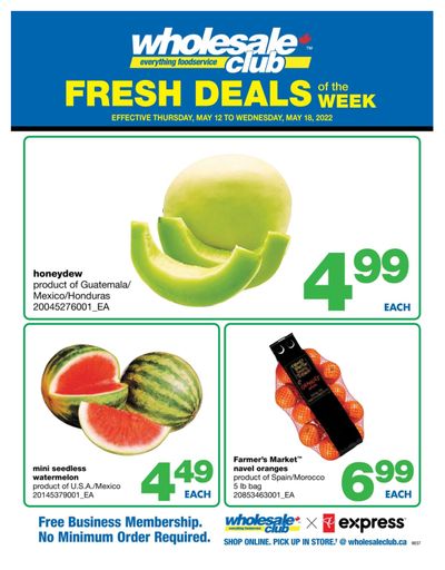 Wholesale Club (West) Fresh Deals of the Week Flyer May 12 to 18