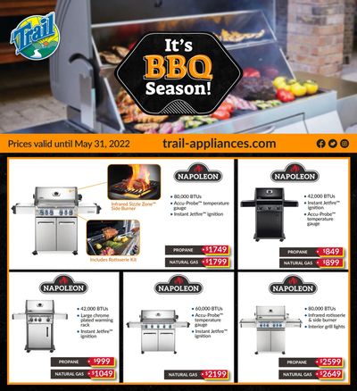 Trail Appliances (AB & SK) It's BBQ Flyer May 12 to 31