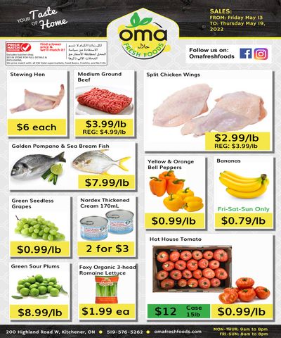Oma Fresh Foods Flyer May 13 to 19
