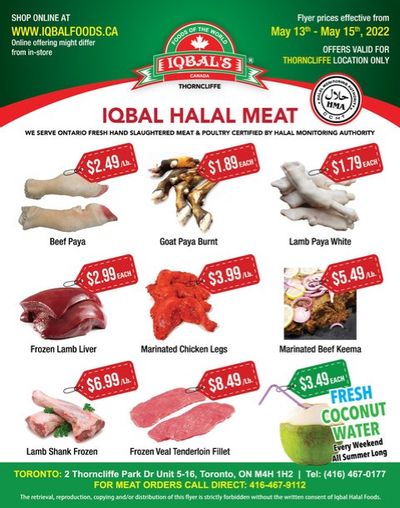 Iqbal Foods Flyer May 13 to 15