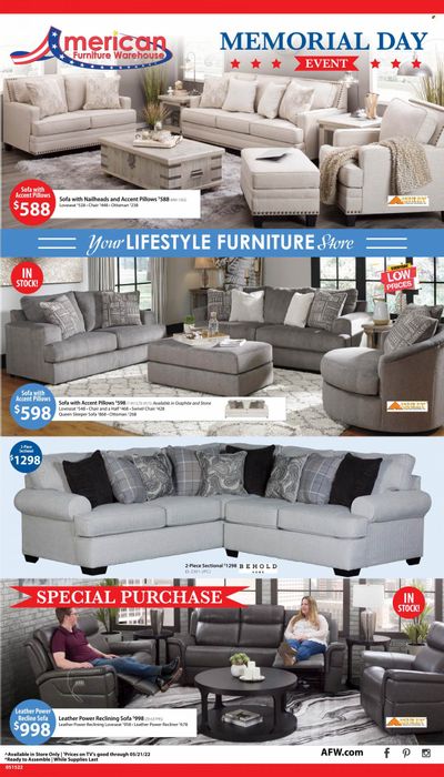 American Furniture Warehouse (AZ, CO, TX) Weekly Ad Flyer May 14 to May 21
