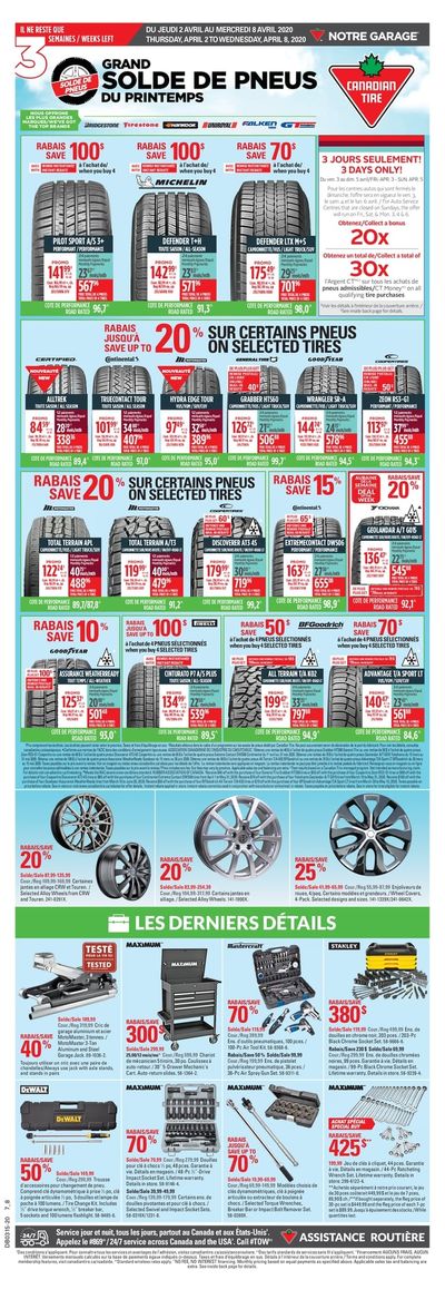 Canadian Tire (QC) Flyer April 2 to 8