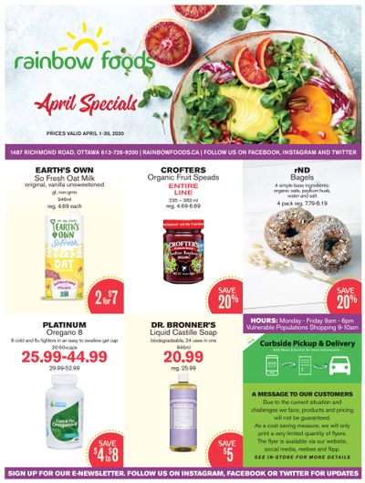 Rainbow Foods Flyer April 1 to 30