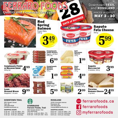 Ferraro Foods Monthly Flyer May 3 to 30