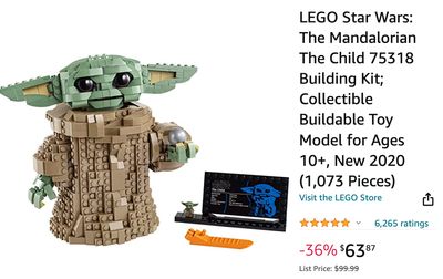 Amazon Canada Deals: Save 36% on LEGO Star Wars: The Mandalorian The Child Building Kit + More Offers