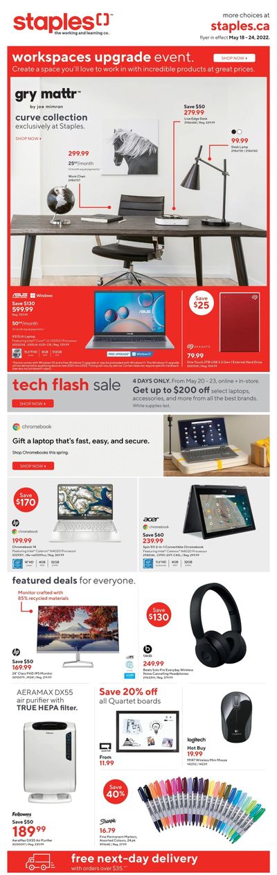 Staples Flyer May 18 to 24