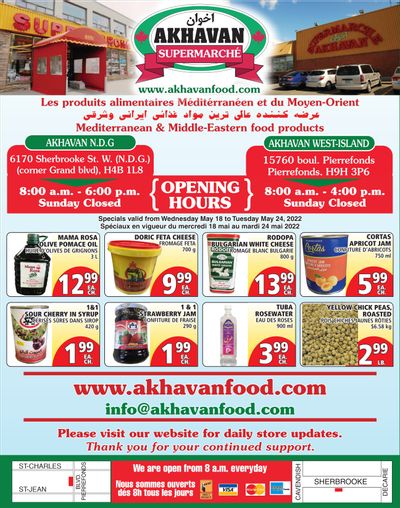 Akhavan Supermarche Flyer May 18 to 24