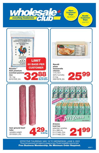 Wholesale Club (West) Flyer May 19 to June 8