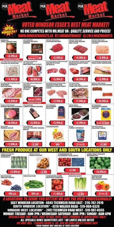 M.R. Meat Market Flyer May 19 to 26