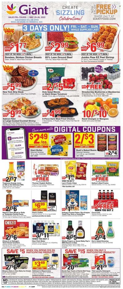 Giant Food (DE, MD, VA) Weekly Ad Flyer May 19 to May 26