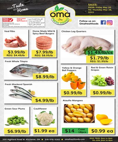 Oma Fresh Foods Flyer May 20 to 26