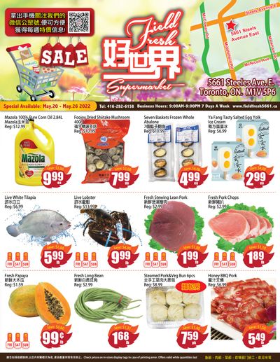 Field Fresh Supermarket Flyer May 20 to 26