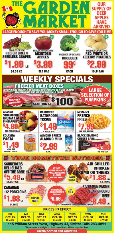 The Garden Market Flyer October 25 to 31