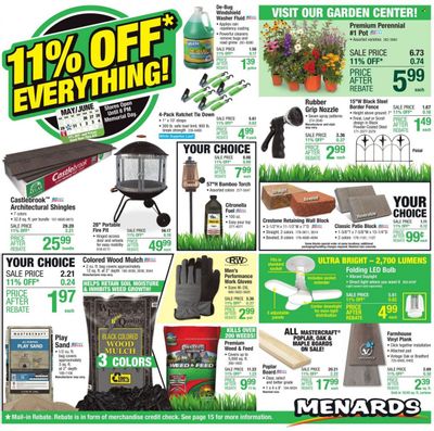 Menards Weekly Ad Flyer May 25 to June 1 Menards Weekly Ad Flyer May 25 to June 1