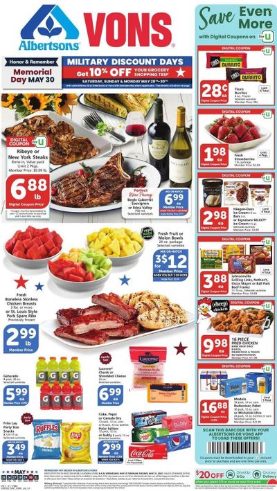 Vons (CA) Weekly Ad Flyer May 25 to June 1