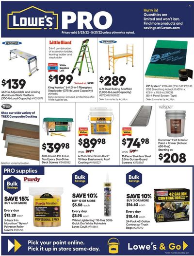 Lowe's Weekly Ad Flyer May 25 to June 1