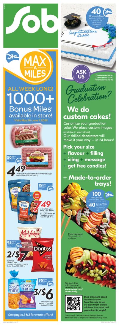 Sobeys (ON) Flyer May 26 to June 1