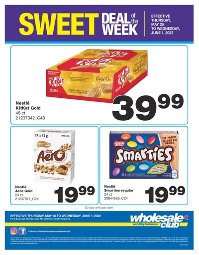 Wholesale Club Sweet Deal of the Week Flyer May 26 to June 1