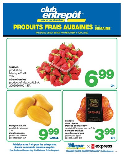 Wholesale Club (QC) Fresh Deals of the Week Flyer May 26 to June 1