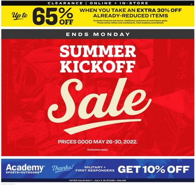 Academy Sports (AL, AR, GA, LA, MO, NC, SC, TN, TX) Weekly Ad Flyer May 25 to June 1