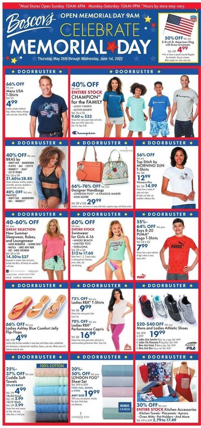 Boscov's (CT, DE, MD, NJ, NY, PA) Weekly Ad Flyer May 26 to June 2