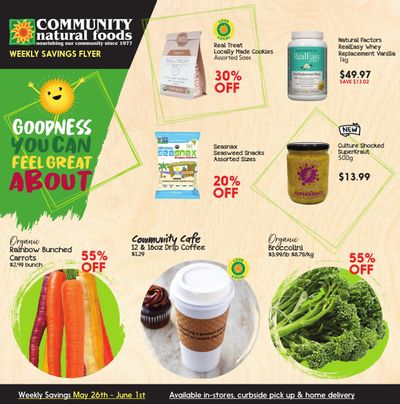 Community Natural Foods Flyer May 26 to June 1