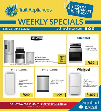 Trail Appliances (AB & SK) Flyer May 26 to June 1