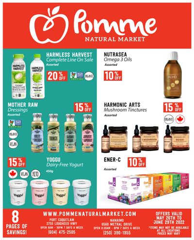 Pomme Natural Market Monthly Flyer May 26 to June 29