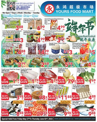 Yours Food Mart Flyer May 27 to June 2