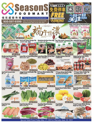 Seasons Food Mart (Thornhill) Flyer May 27 to June 2