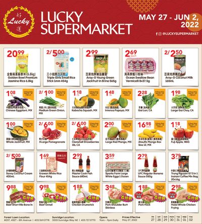 Lucky Supermarket (Calgary) Flyer May 27 to June 2