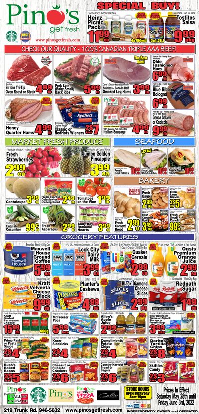 Pino's Flyer May 28 to June 3
