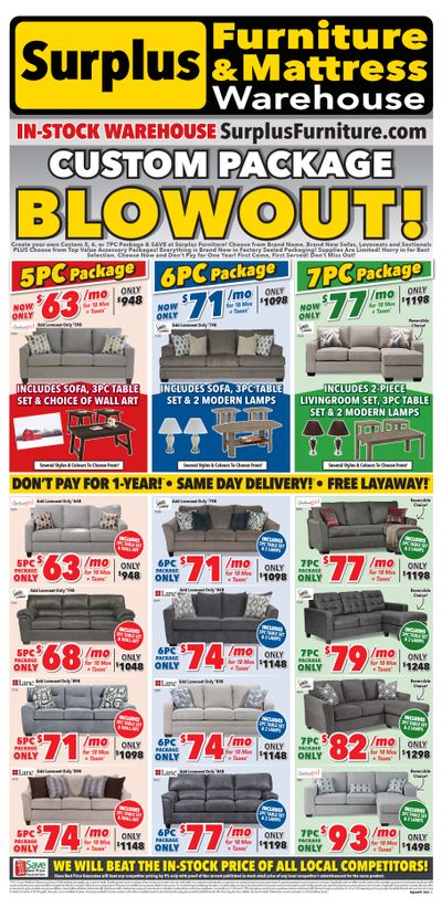 Surplus Furniture & Mattress Warehouse (Saskatoon) Flyer May 30 to June 12