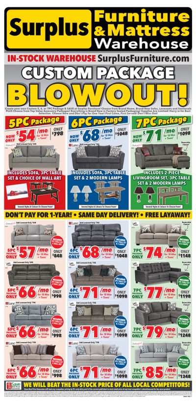Surplus Furniture & Mattress Warehouse (Owen Sound) Flyer May 30 to June 12