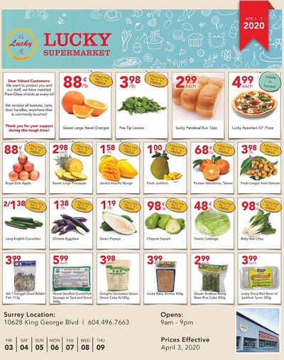 Lucky Supermarket (Surrey) Flyer April 3 to 9