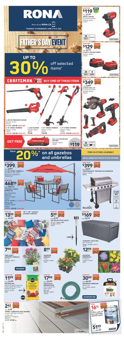 Rona (ON) Flyer June 2 to 8